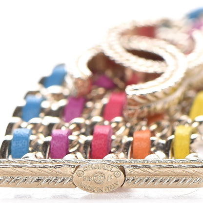 Chanel Lambskin Chain Rainbow CC Brooch Gold Multicolor 4 of 5