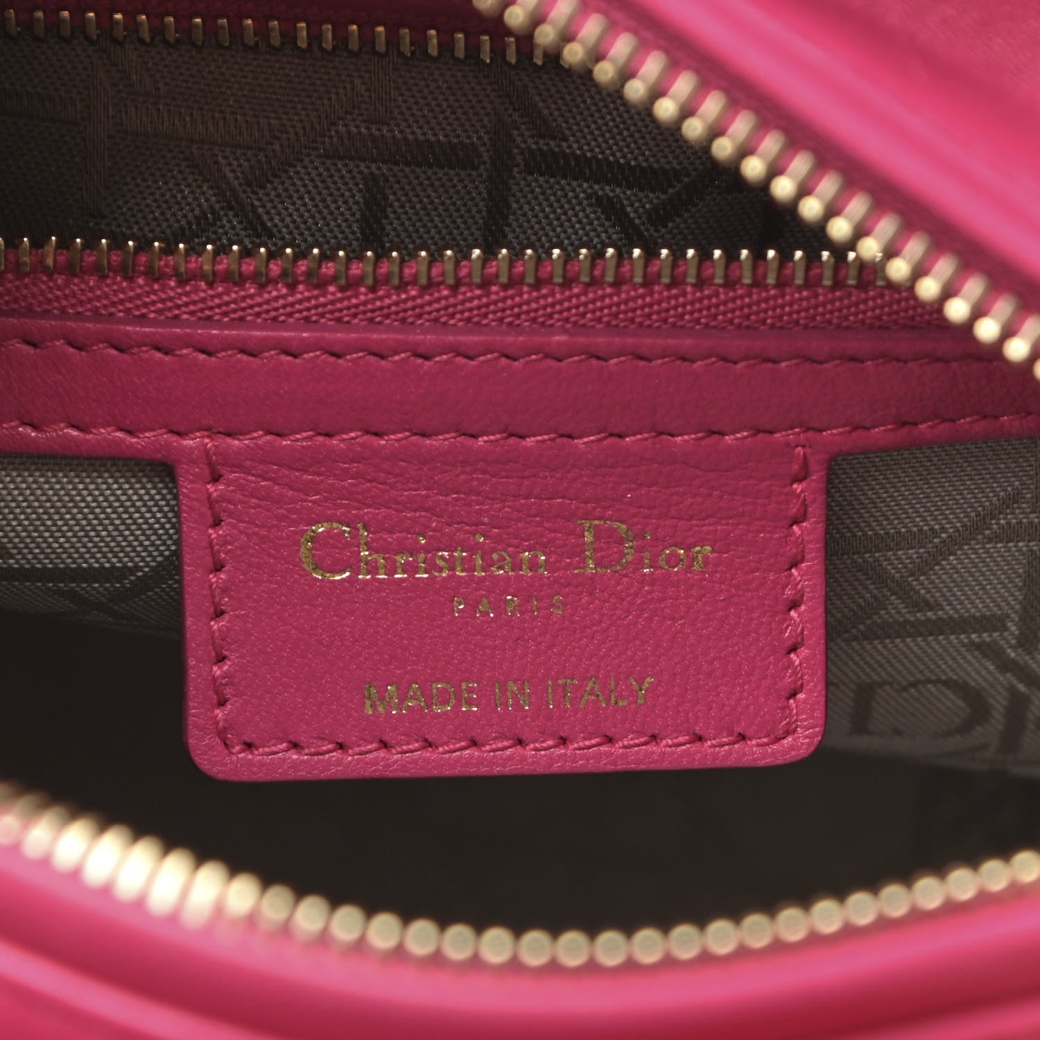 Christian Dior Lambskin Cannage Medium Lady Dior Fuchsia 6 of 12