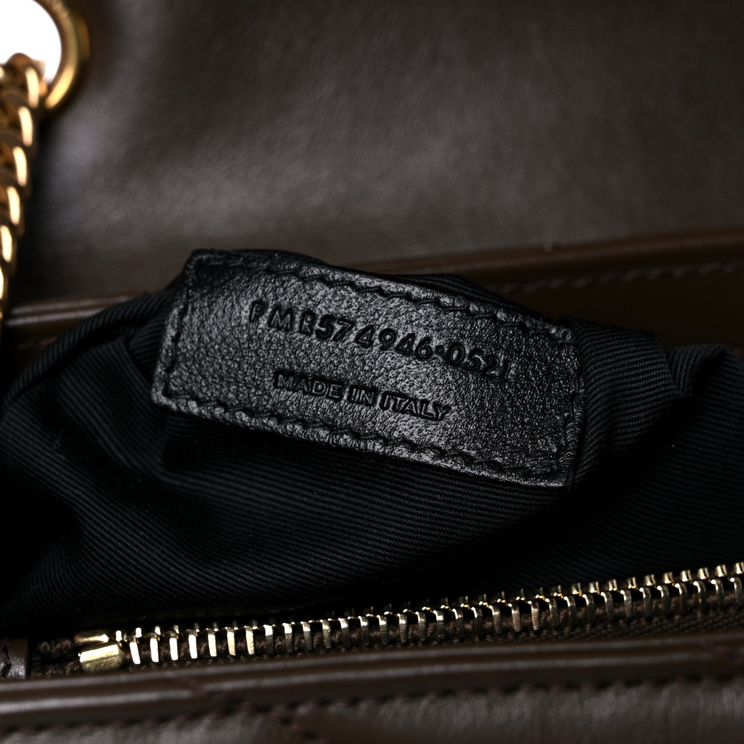 Saint Laurent Calfskin Y Quilted Monogram Medium Loulou Chain Satchel Soil Brown 8 of 15