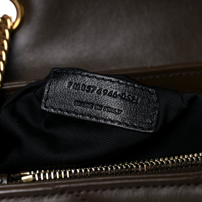 Saint Laurent Calfskin Y Quilted Monogram Medium Loulou Chain Satchel Soil Brown 8 of 15