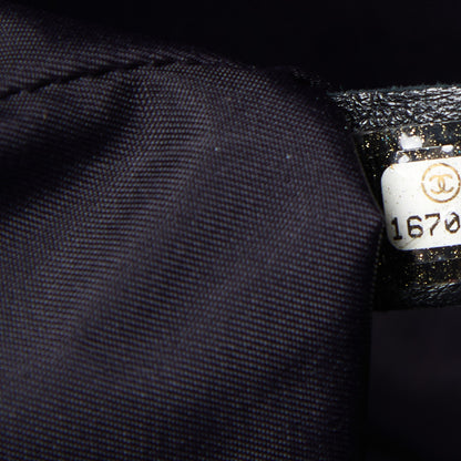 Chanel Coated Canvas Quilted Large Paris Biarritz Tote Black 9 of 9