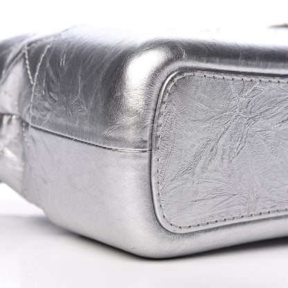 Chanel Metallic Lambskin Calfskin Quilted Medium Gabrielle Hobo Silver 8 of 9