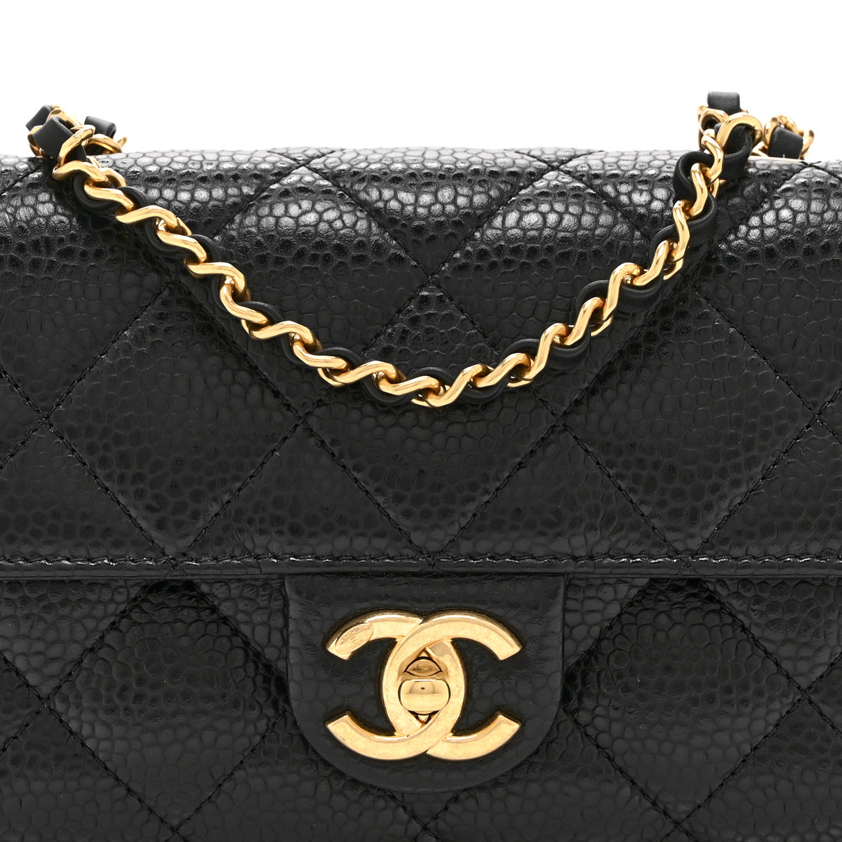 Chanel Grained Calfskin Quilted Cruise Mini Flap Black 8 of 10