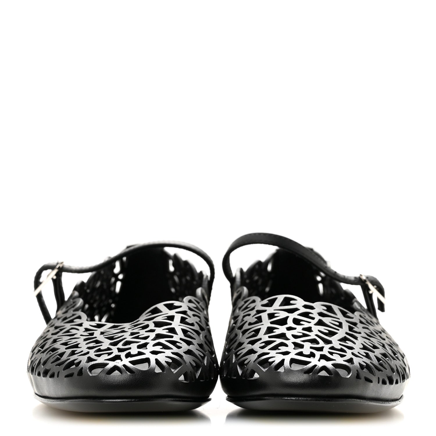 Hermes Calfskin Chaine d'Ancre Meli Ballet Flats 38 Black 3 of 9
