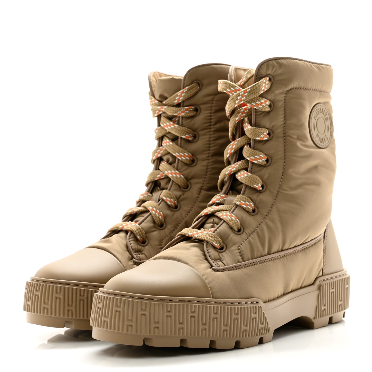 Calfskin Parachute Fresh Ankle Boots 38 Beige Sable