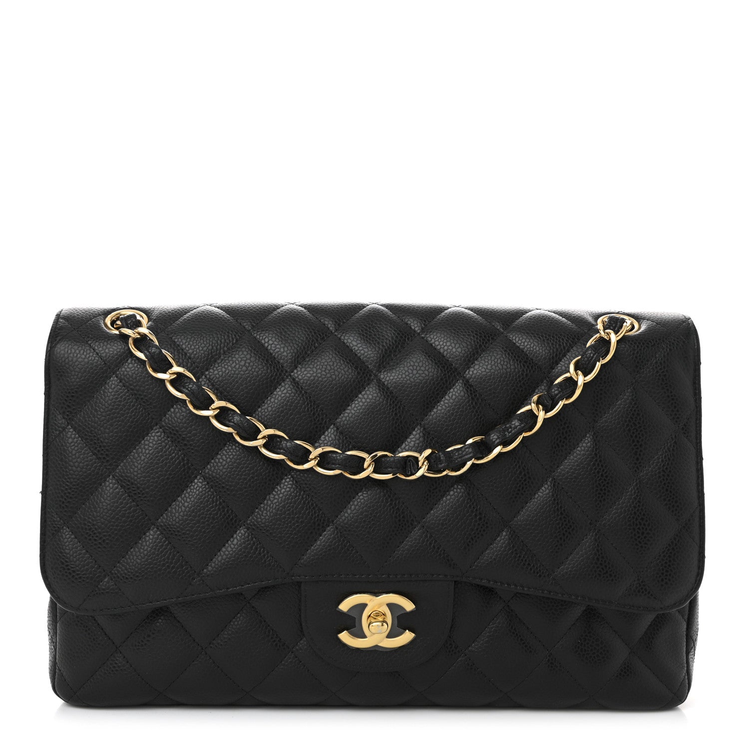 Chanel Caviar Quilted Jumbo Double Flap Black 1 of 19