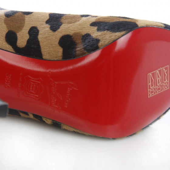 Leopard Pony Hair Alta Ariella Talon Boots 38.5