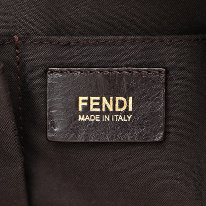 Fendi Pequin Vitello Shoulder Tote Tobacco Amarena 6 of 16