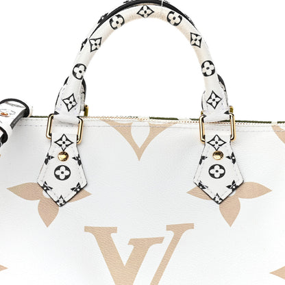 Louis Vuitton Monogram Giant Speedy Bandouliere 30 Kaki Beige 8 of 11