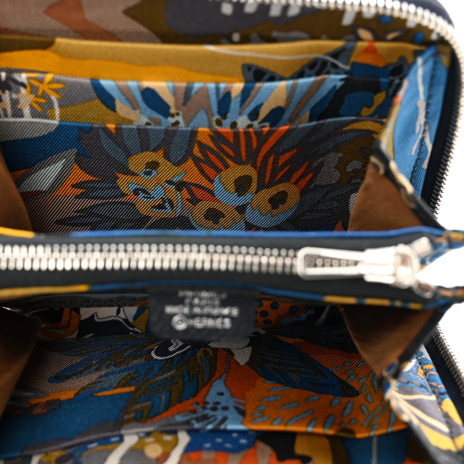 Hermes Epsom Silk'In Compact Wallet Bleu Indigo 5 of 7