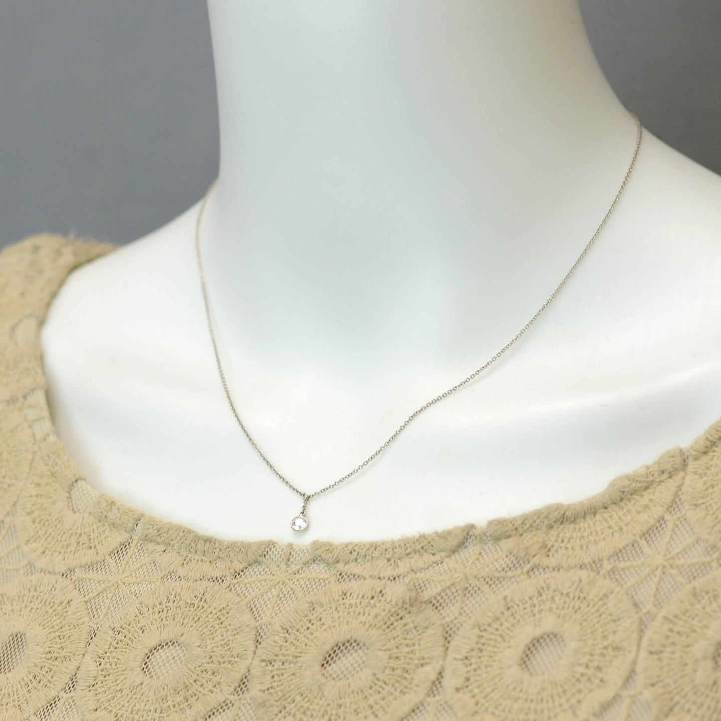 Platinum Diamond .20ct Elsa Peretti Diamonds by the Yard Lariat Necklace