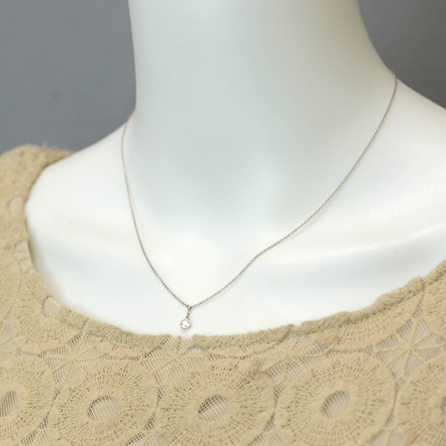 Tiffany Platinum Diamond .20ct Elsa Peretti Diamonds by the Yard Lariat Necklace 8 of 13