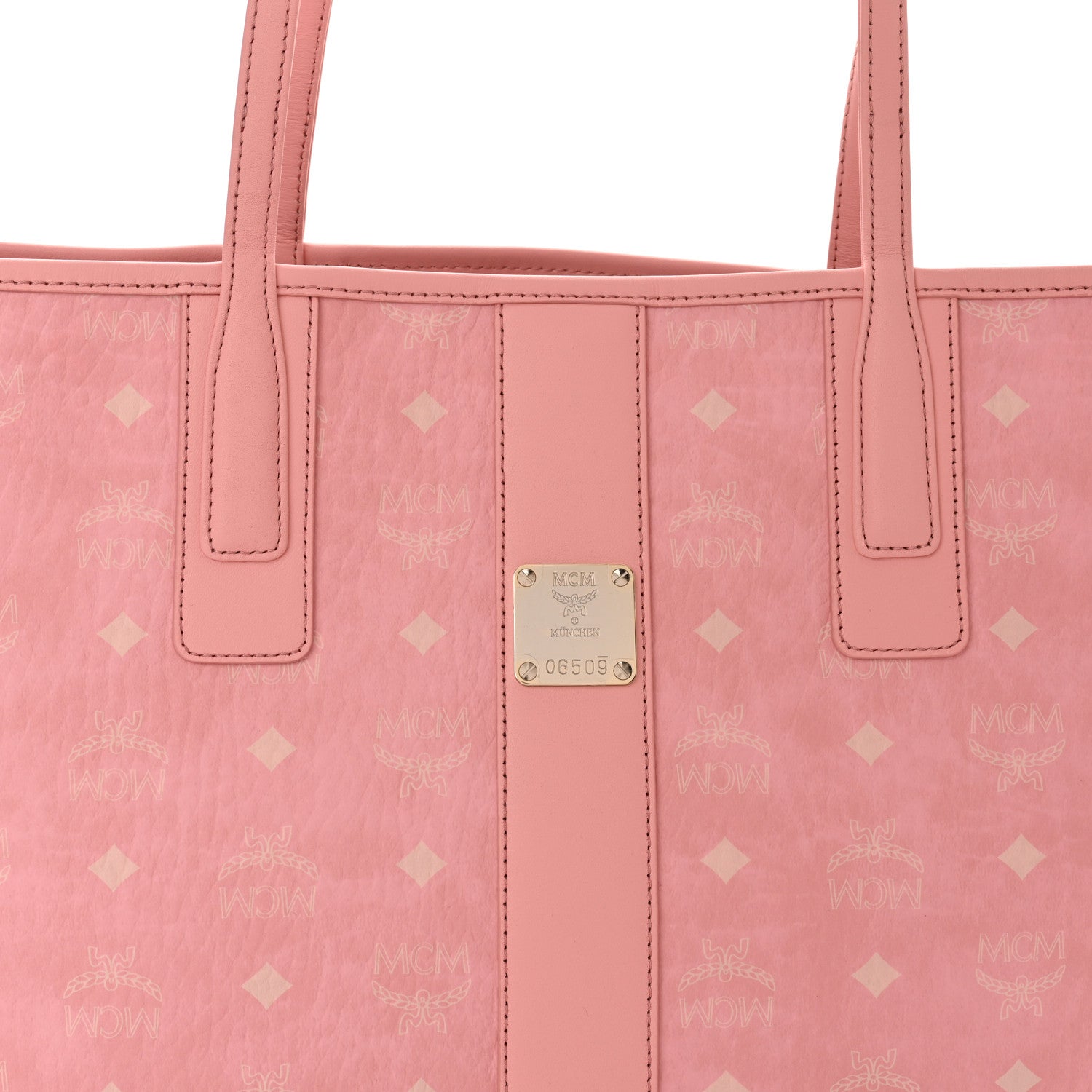 MCM Visetos Medium Liz Reversible Shopper Tote Pink 12 of 17