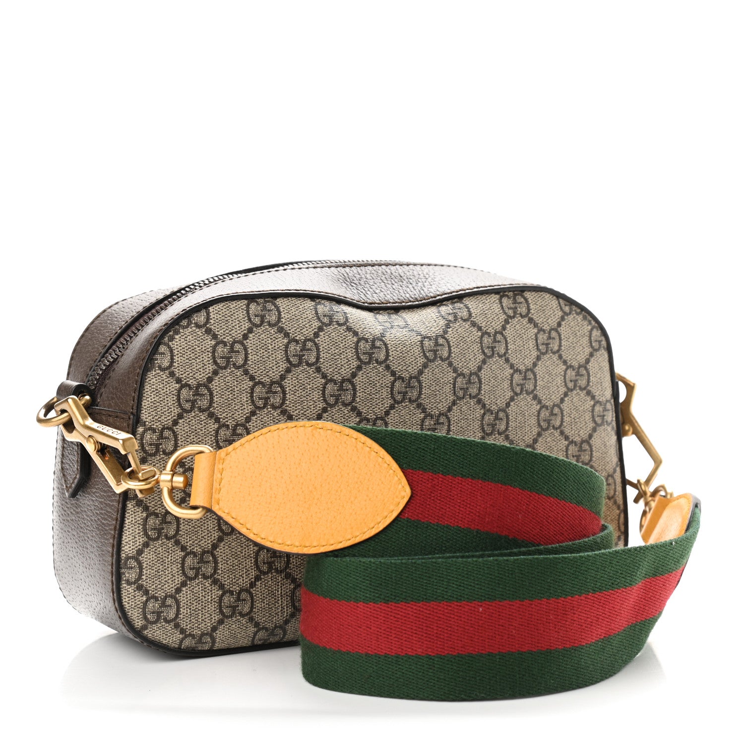 Gucci GG Supreme Monogram Web Neo Vintage Shoulder Bag Beige New Acero Crop 3 of 10