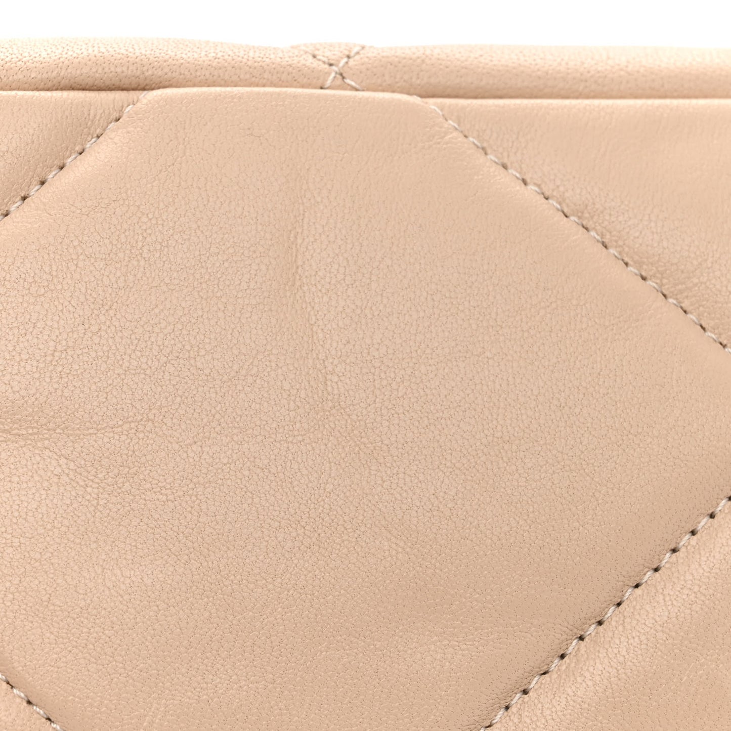 Lambskin Quilted Medium Chanel 19 Flap Beige
