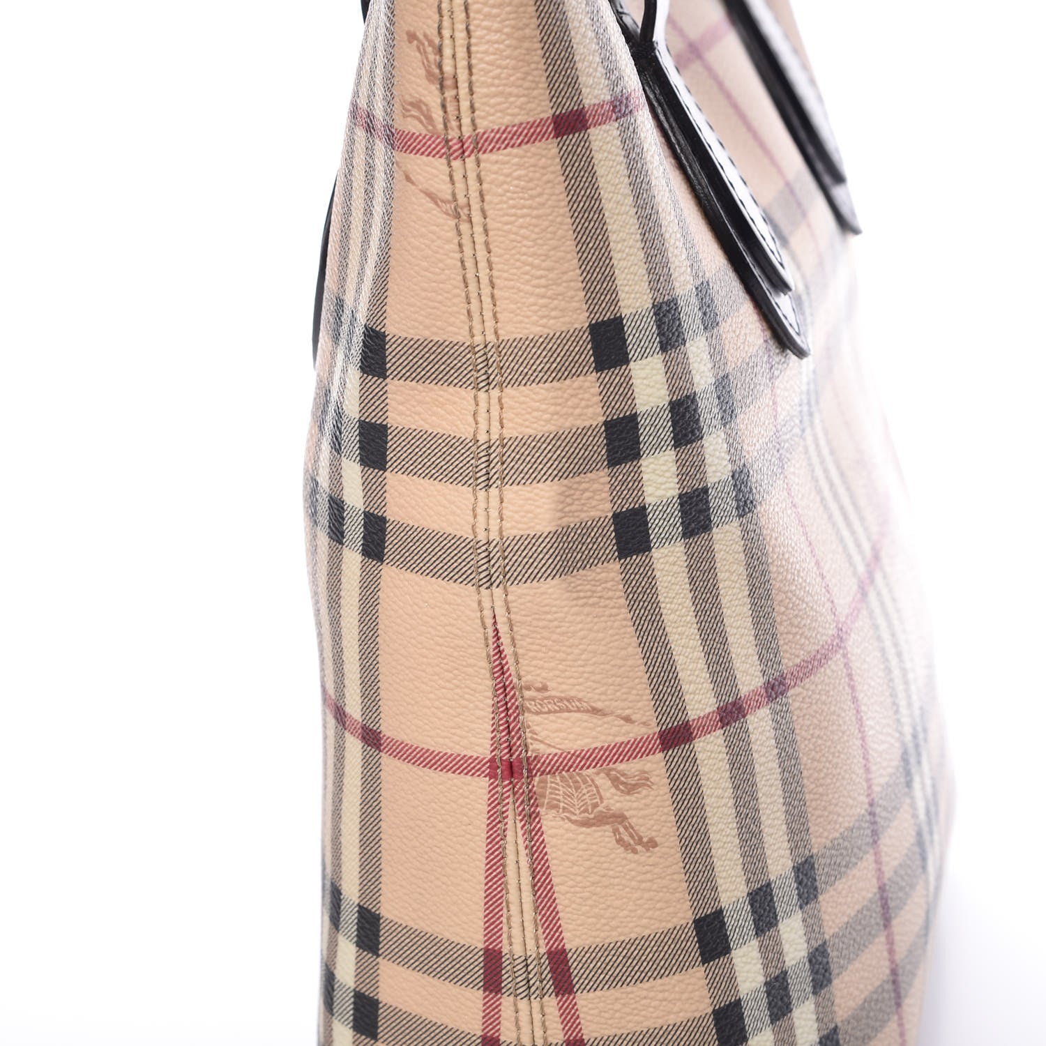 Burberry Haymarket Check Small Onslow Tote Chocolate 16 of 19
