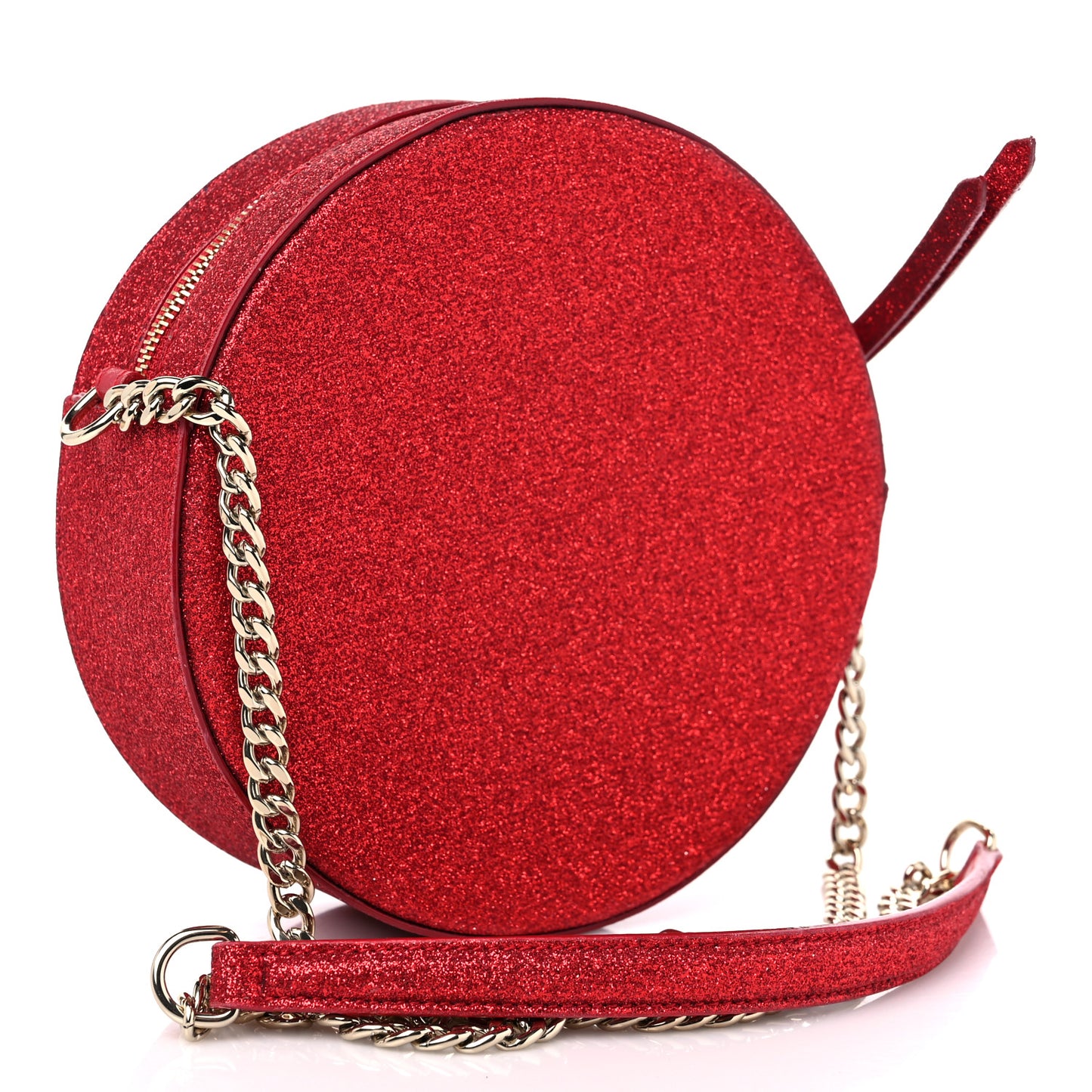 Glitter Round Crossbody Red