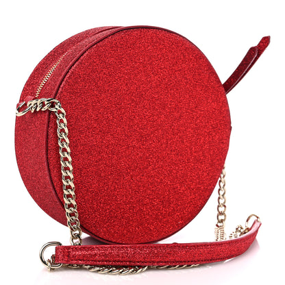 Jimmy Choo Glitter Round Crossbody Red 3 of 10