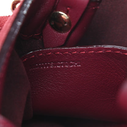Burberry Suede Fringe Mini Bucket Bag Cherry 8 of 12