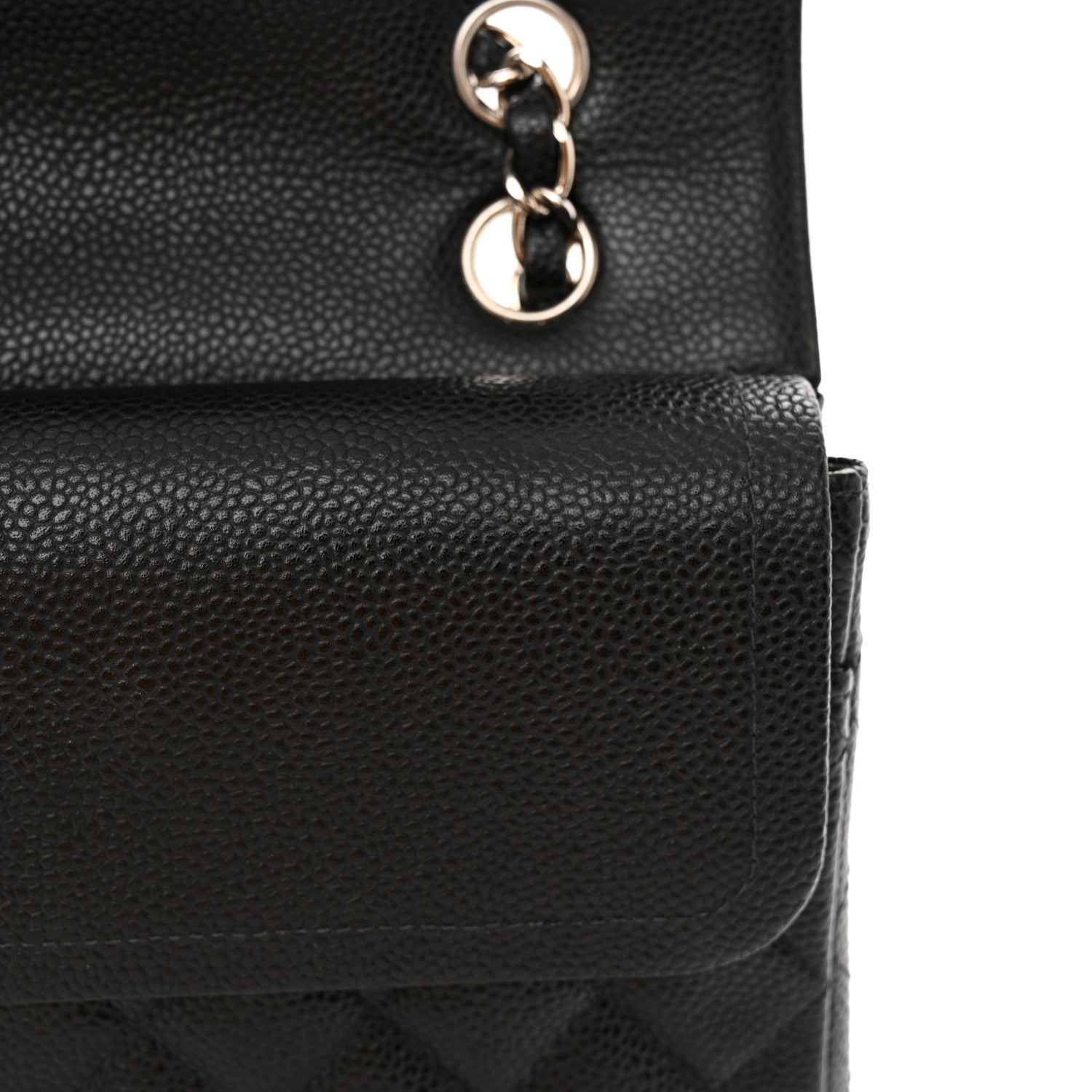 Chanel Caviar Quilted Medium Double Flap Black 14 of 16