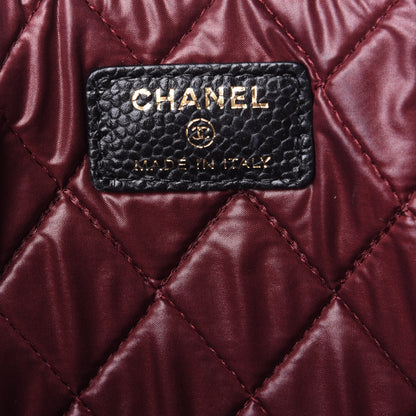 Chanel Caviar Quilted Large Cosmetic Case Black 6 of 7