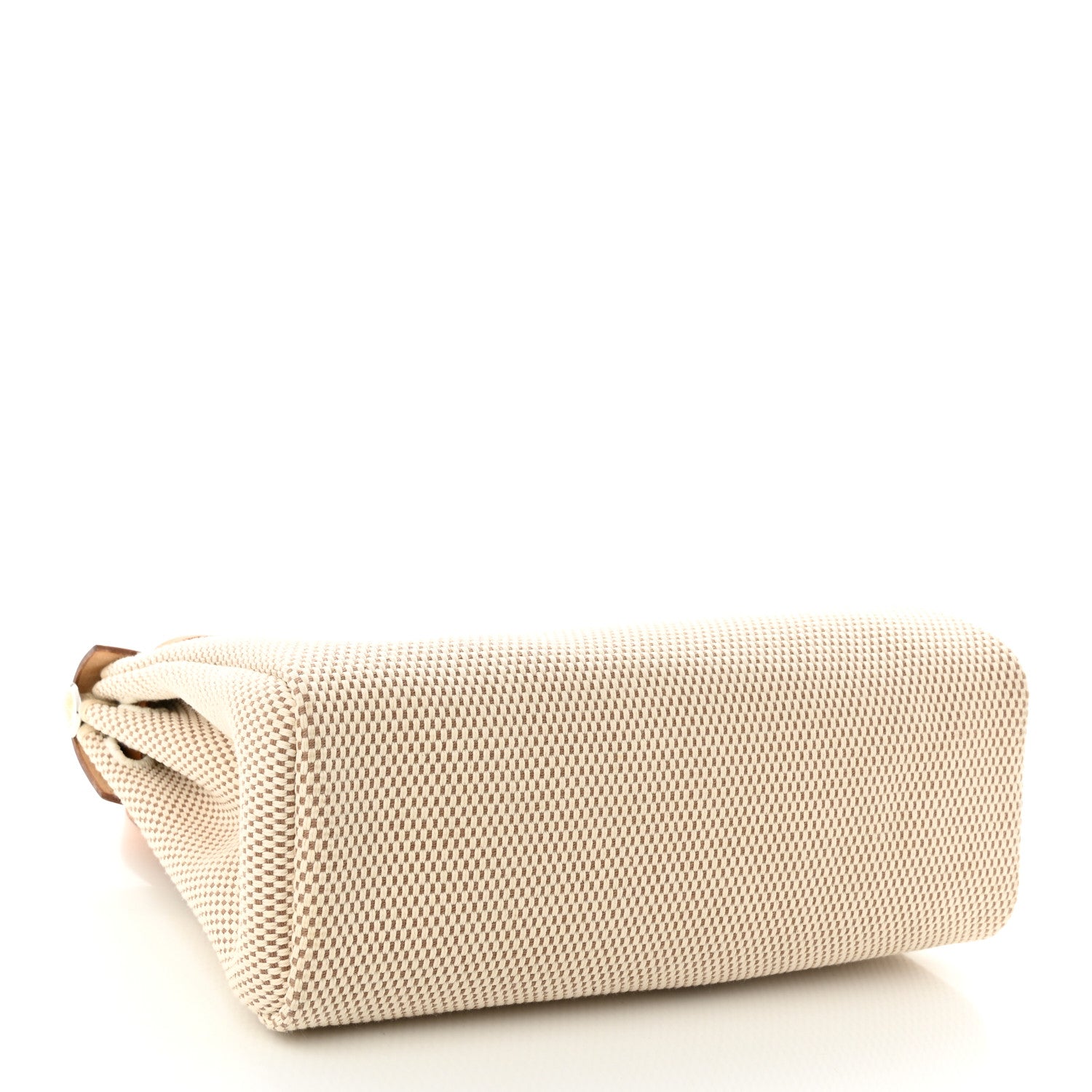 Hermes Toile Vache Calfskin Herbag 30 PM Black Natural 5 of 12