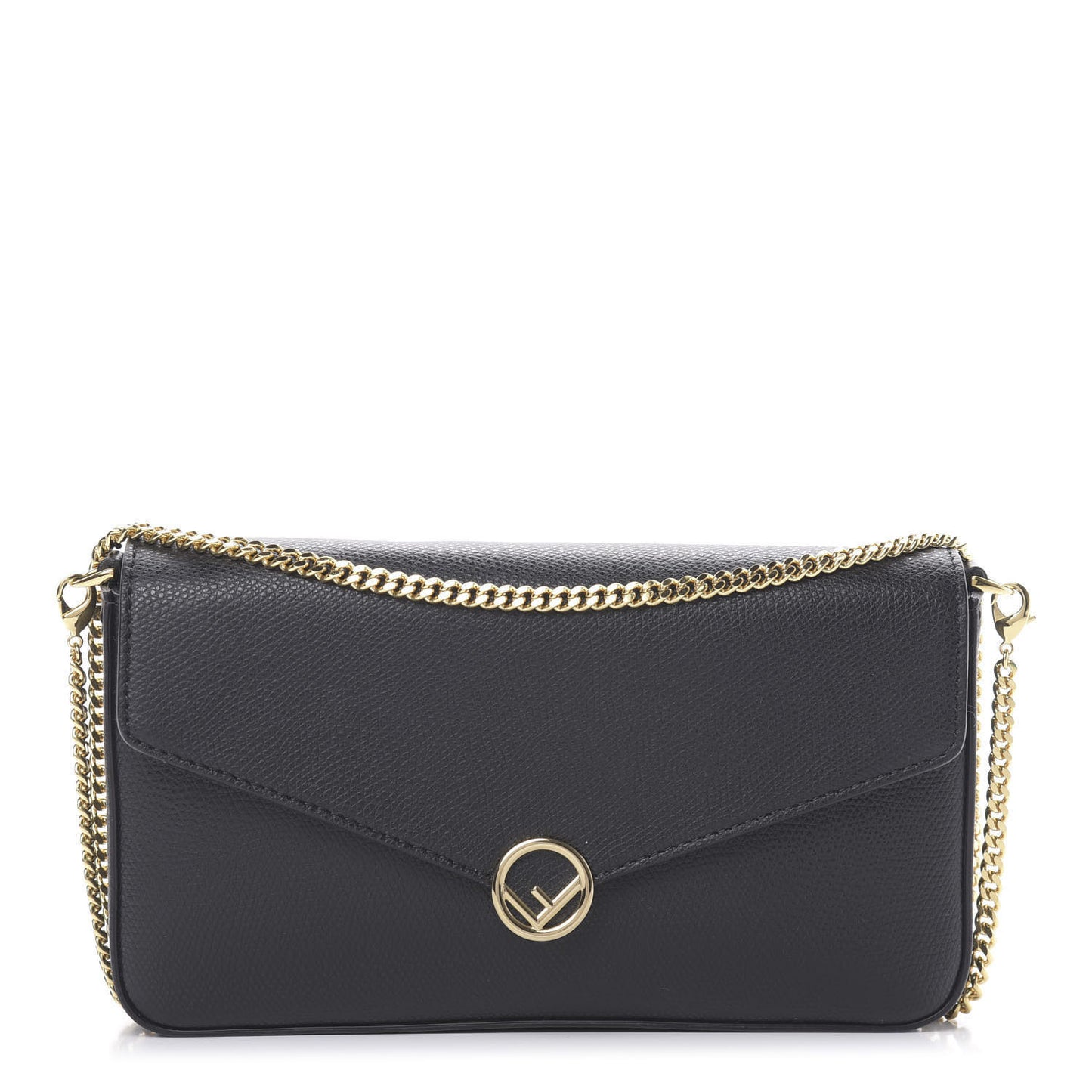 Vitello Cruise F is Fendi Envelope Wallet on Chain with Pouches Black