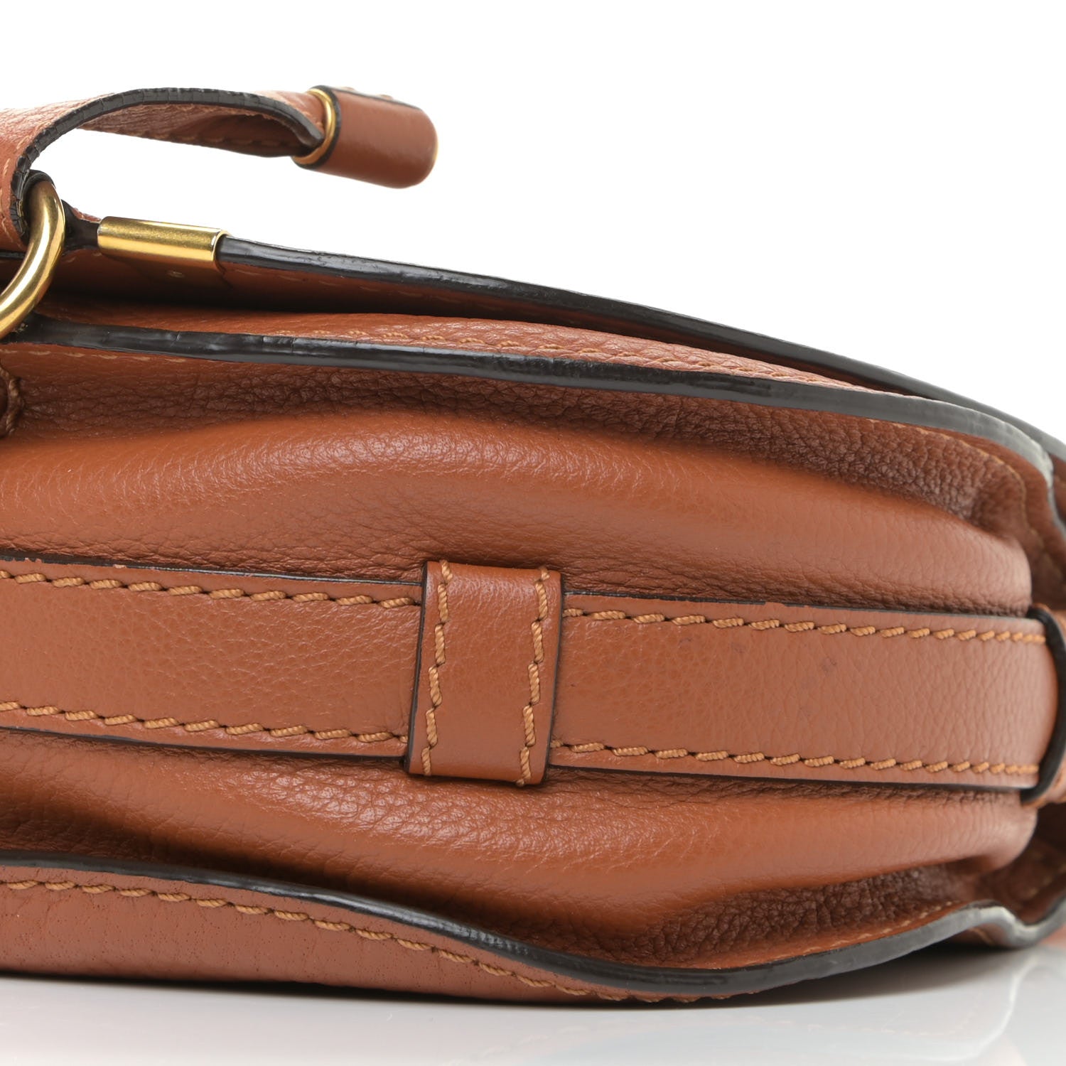 Chloe Calfskin Mini Marcie Round Crossbody Bag Tan 7 of 10