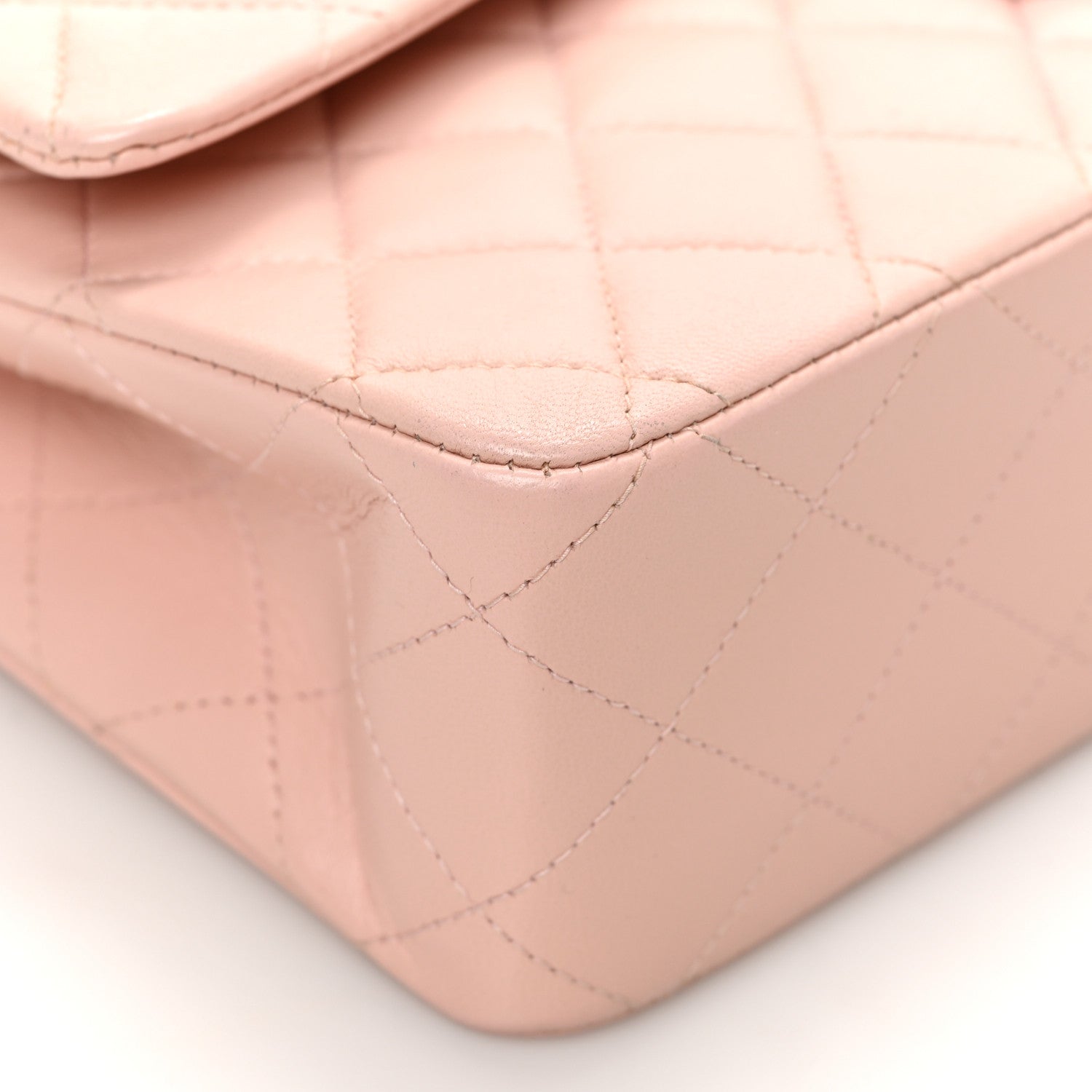 Chanel Lambskin Quilted Medium Double Flap Light Pink 8 of 9