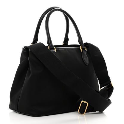 Prada Tessuto Nylon Saffiano Small Tote Black 3 of 9