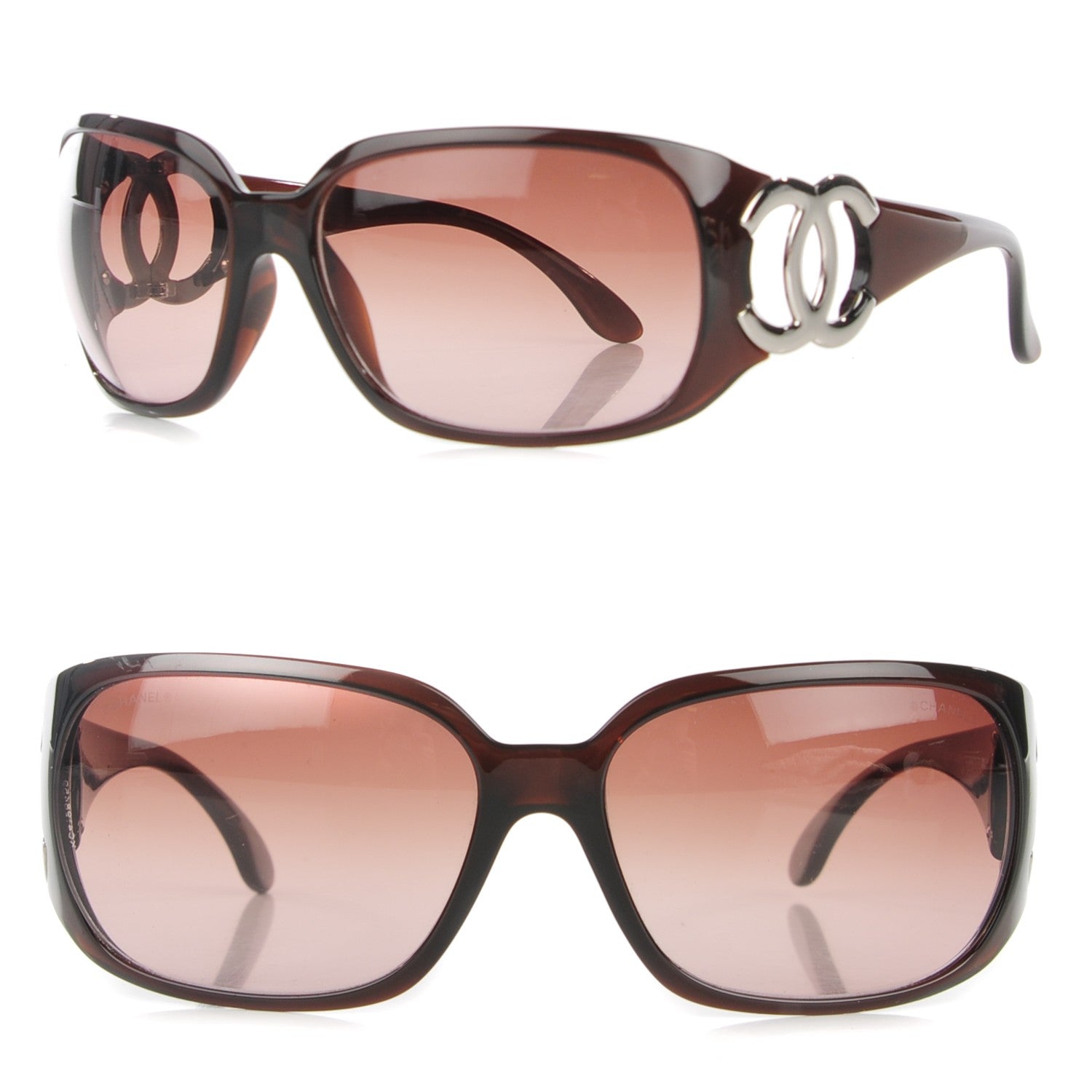 Chanel CC Sunglasses 6014 Brown 1 of 5