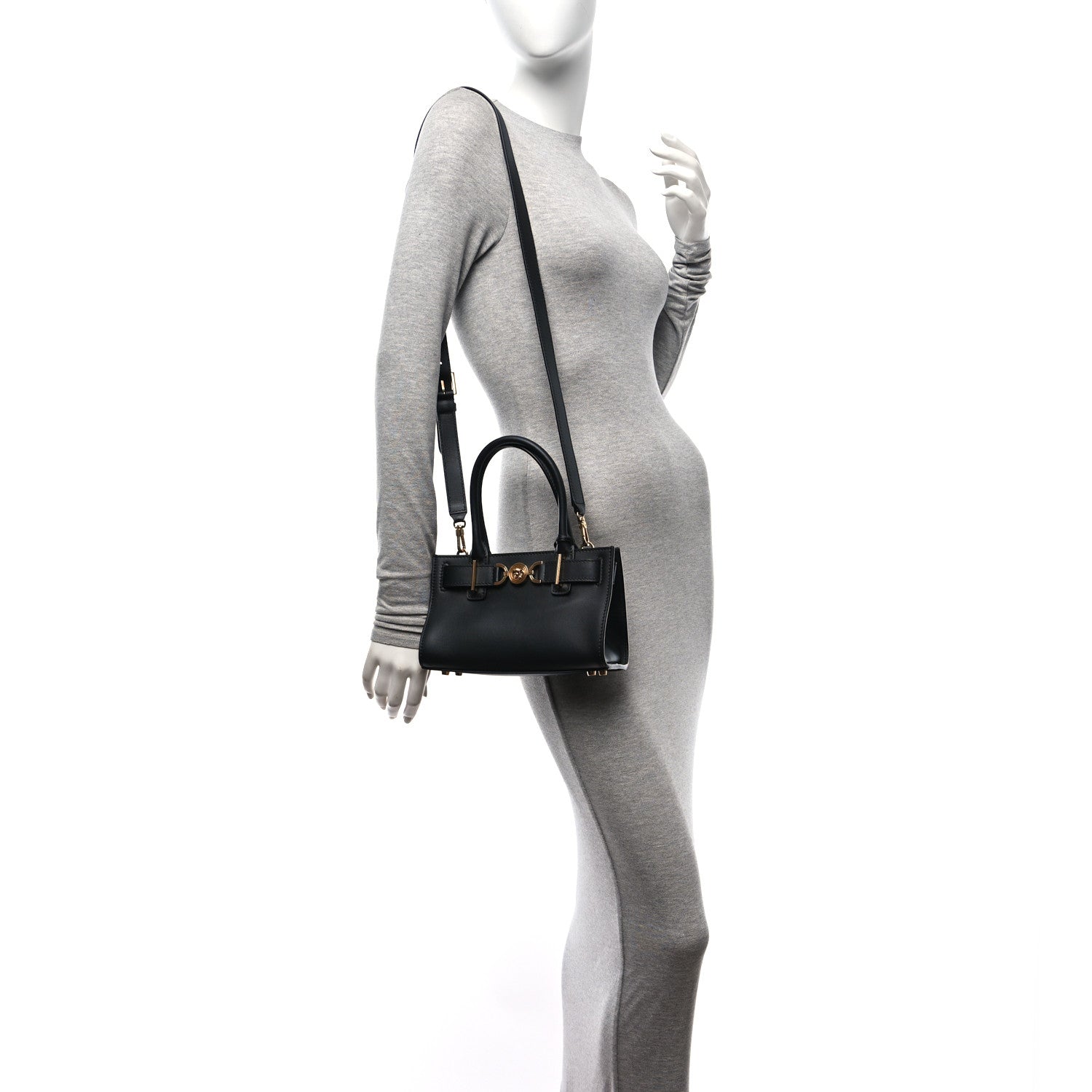 Versace Calfskin Small Medusa '95 Tote Bag Black 2 of 9