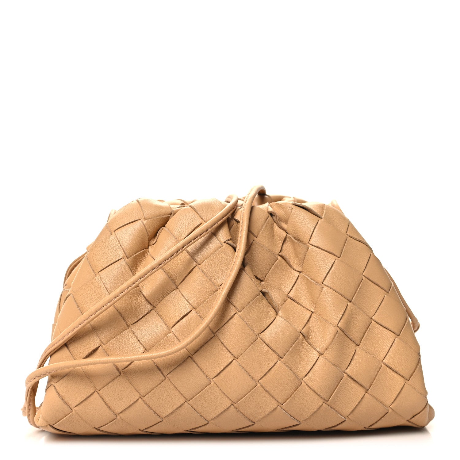 Bottega Veneta BOTTEGA VENETA Nappa Intrecciato The Mini Pouch Almond 1 of 11