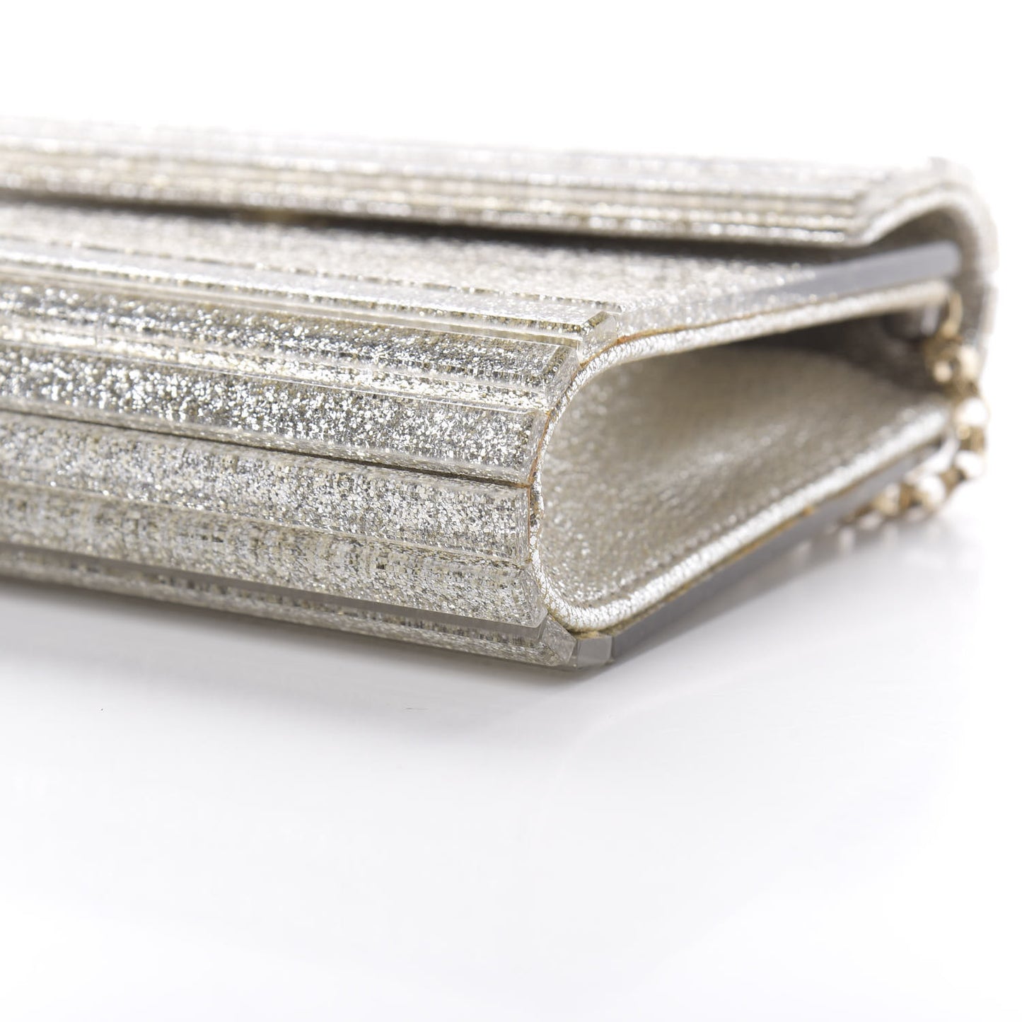 Acrylic Glitter Candy Clutch Champagne