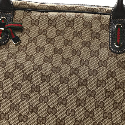 Gucci Monogram Large Princy Duffle Bag Dark Brown 8 of 10
