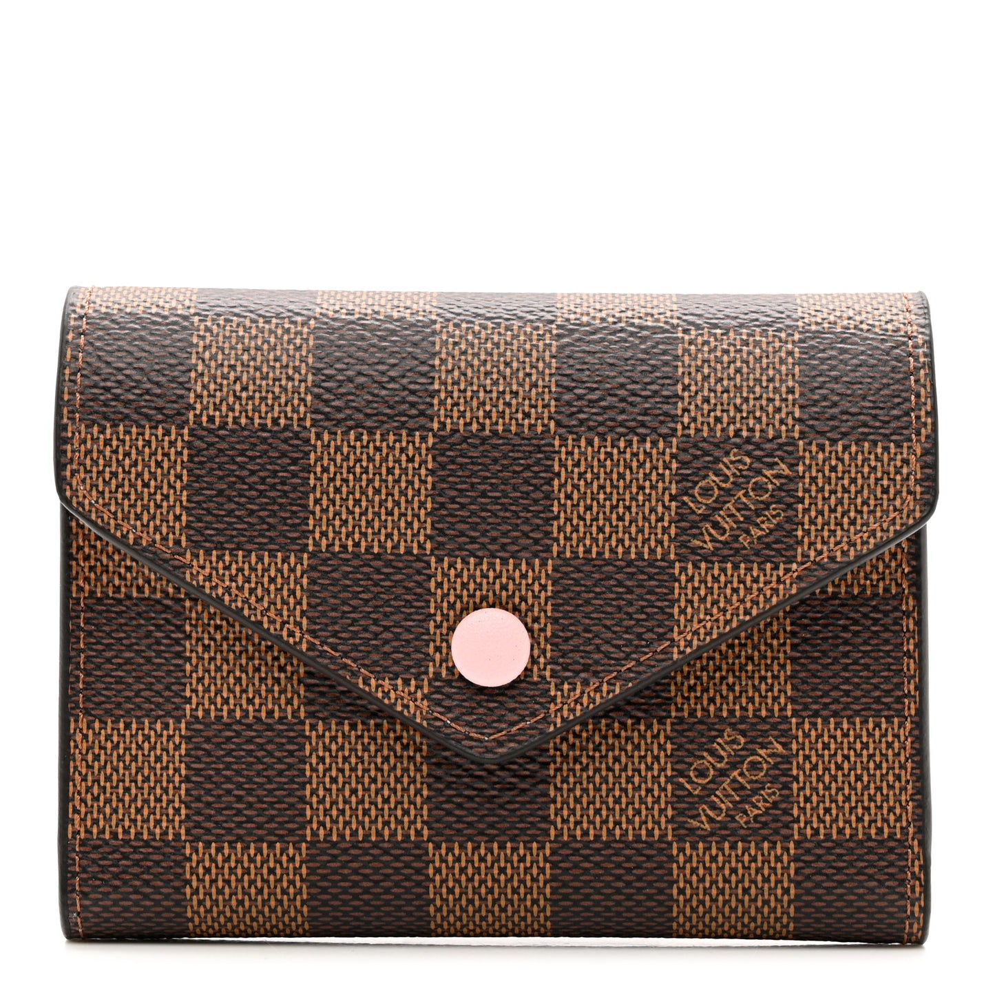 Damier Ebene Victorine Wallet Rose Ballerine
