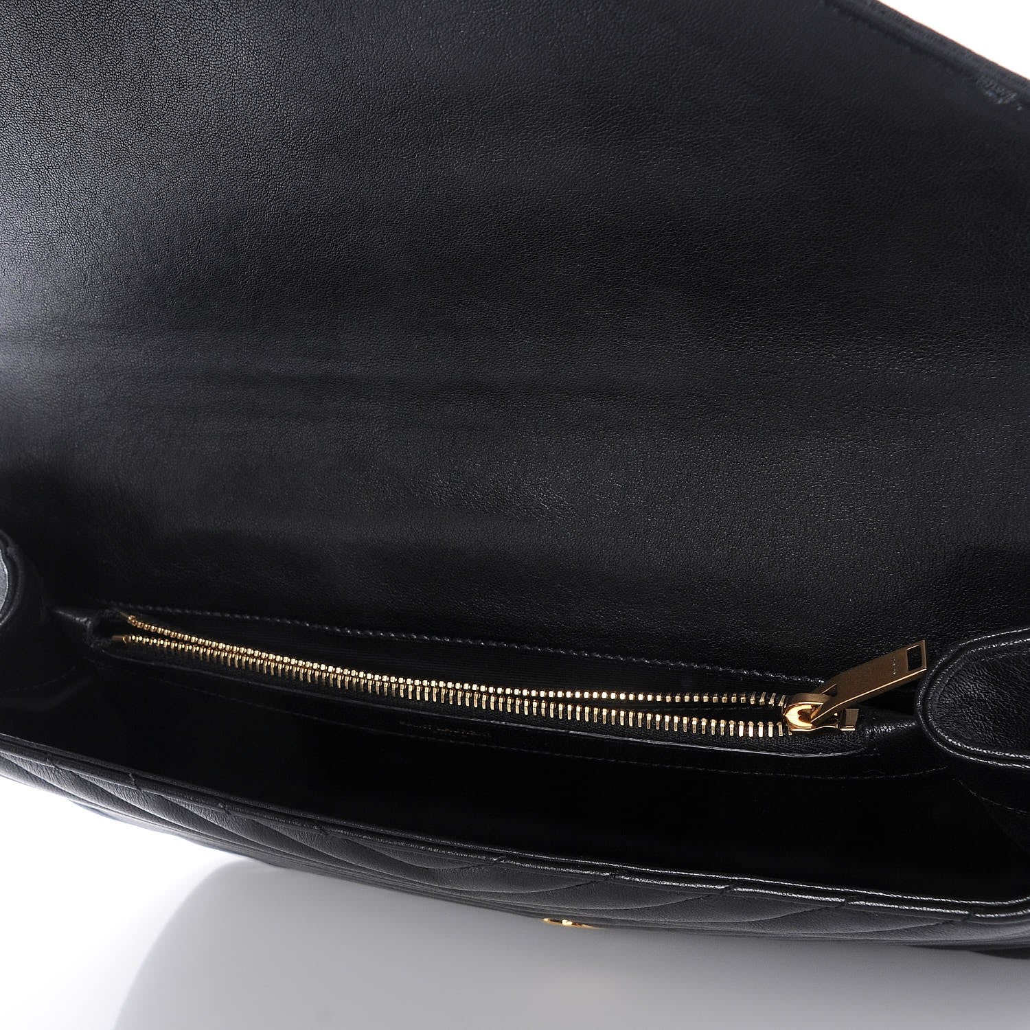 Saint Laurent Sheepskin Matelasse Chevron Monogram Large College Satchel Black 6 of 8