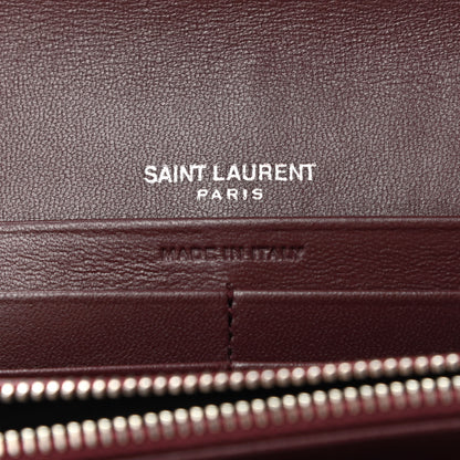 Saint Laurent Lambskin Y Quilted Monogram Large Loulou Flap Wallet Legion Red 6 of 7