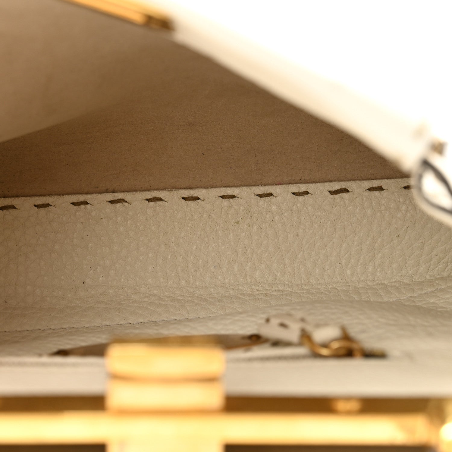 Fendi Cuoio Romano Selleria Mini Peekaboo Iconic Satchel White 6 of 13