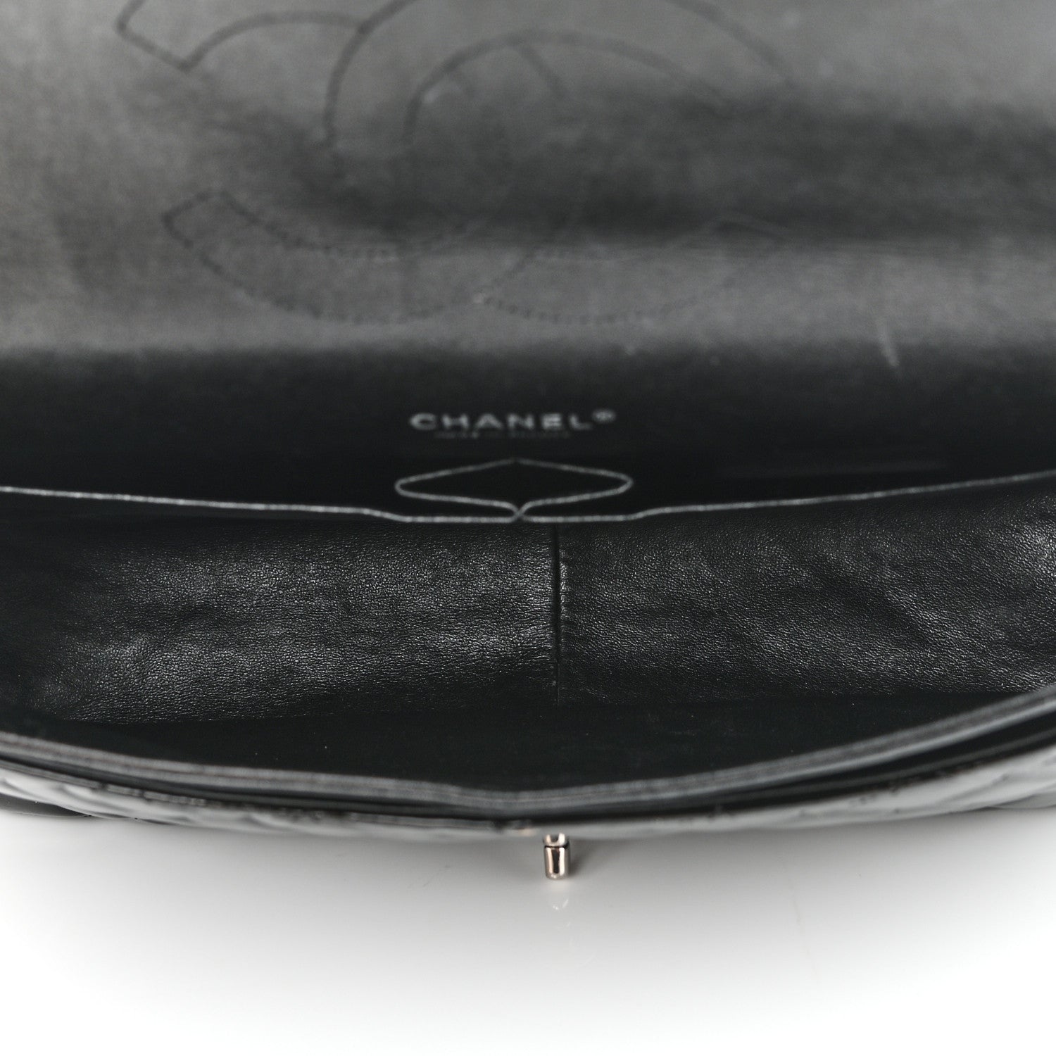 Chanel Patent Quilted Maxi Double Flap Black 4 of 11