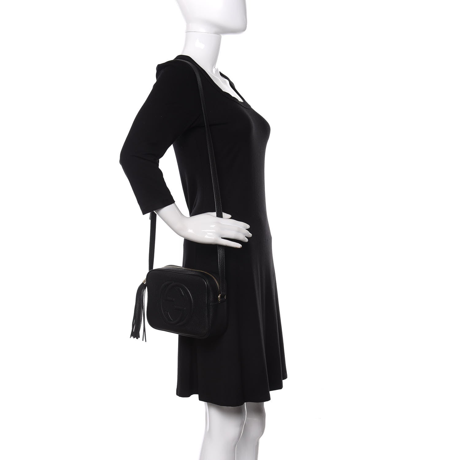 Gucci Pebbled Calfskin Small Soho Disco Bag Black 2 of 11
