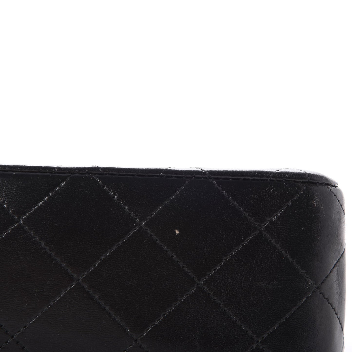 Lambskin Quilted Small Double Flap Black