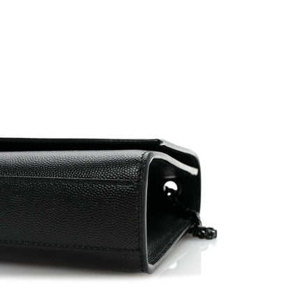 Saint Laurent Grain De Poudre Medium Classic Monogram Monochrome Kate Satchel Black 9 of 9