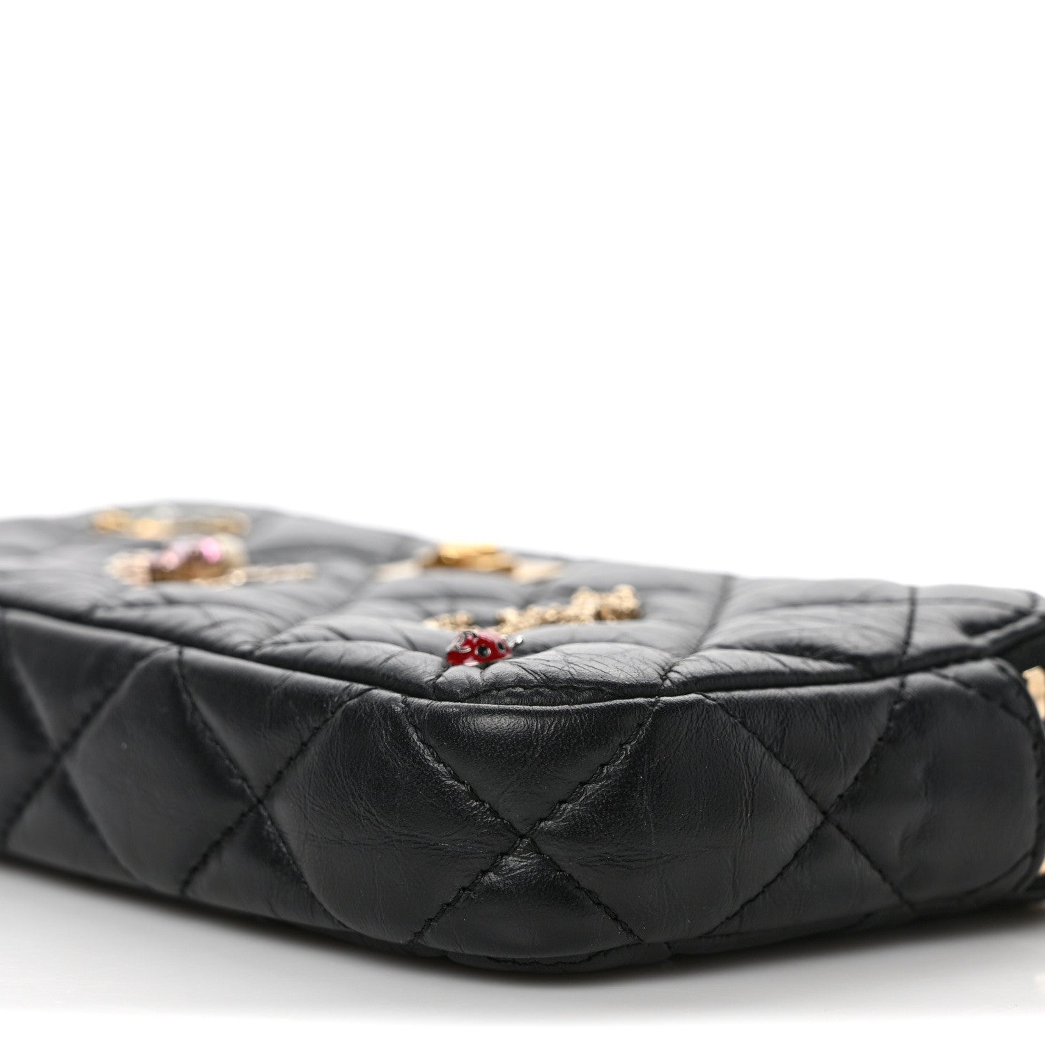 Chanel Aged Calfskin Lucky Charms 2.55 Reissue Small Clutch With Chain Black 9 of 9