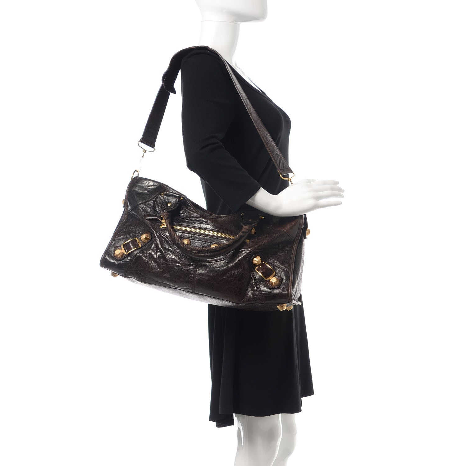 Balenciaga Agneau Giant 21 Gold Hardware Part Time Charbon 2 of 17
