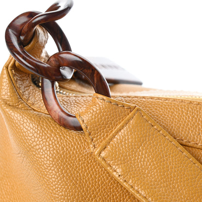 Chanel Caviar CC Wood Chain Hobo Maize 12 of 12