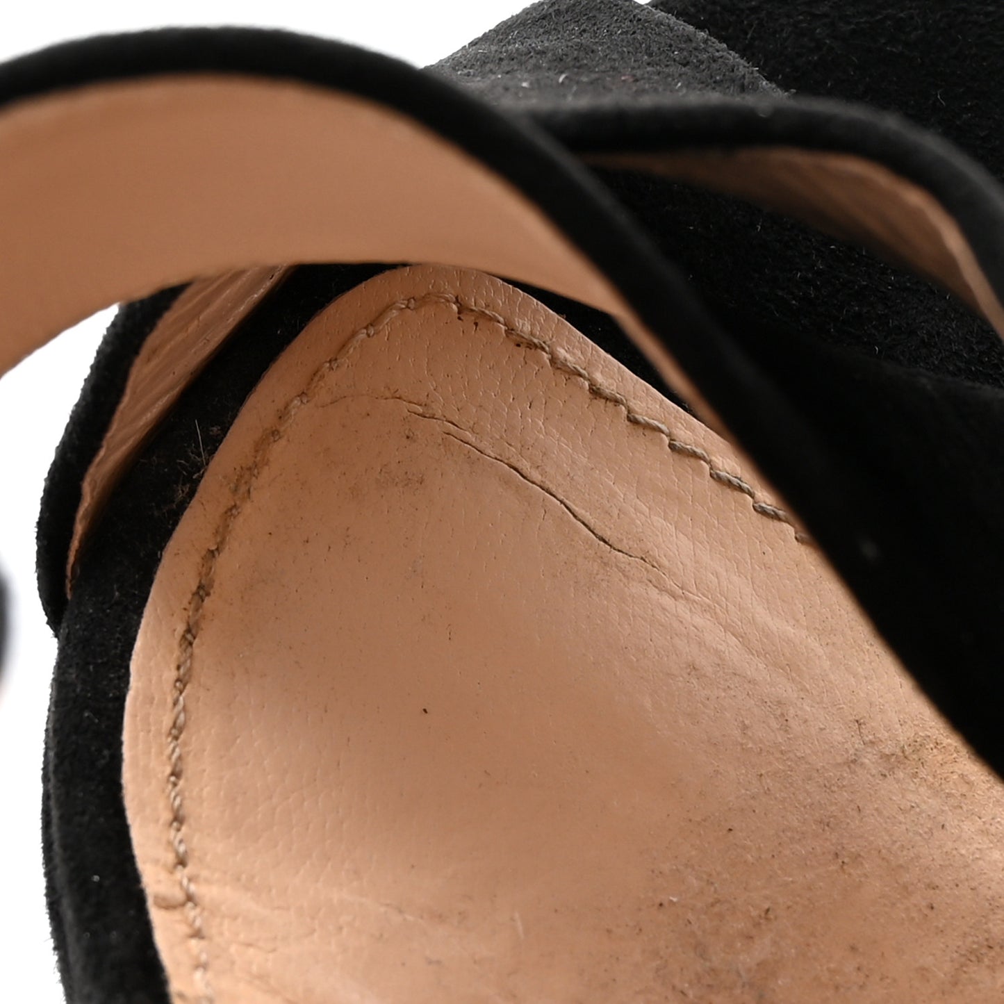 Suede Platform Sandals 38 Black