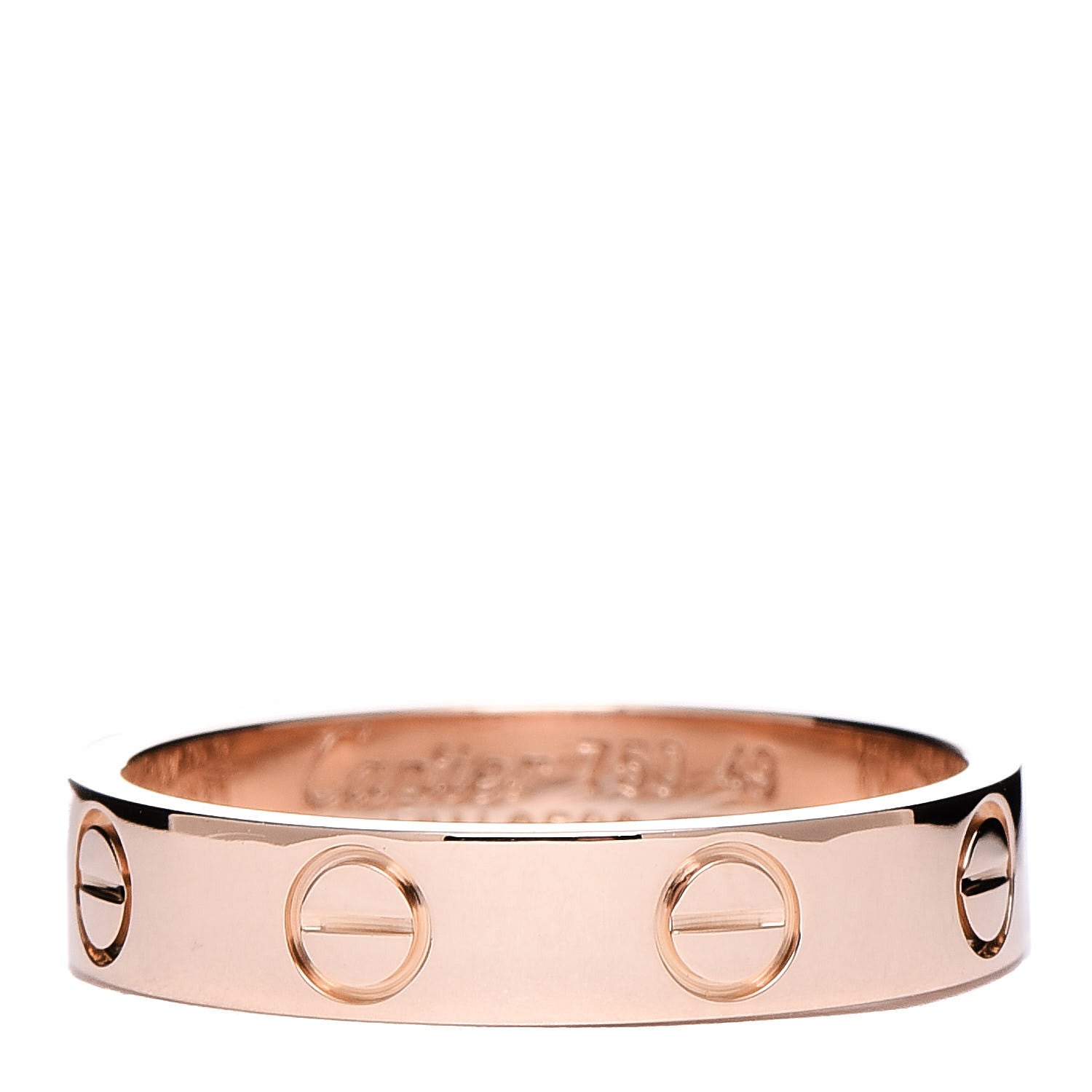 Cartier 18K Pink Gold 3.5mm LOVE Wedding Band Ring 50 5.25 3 of 5