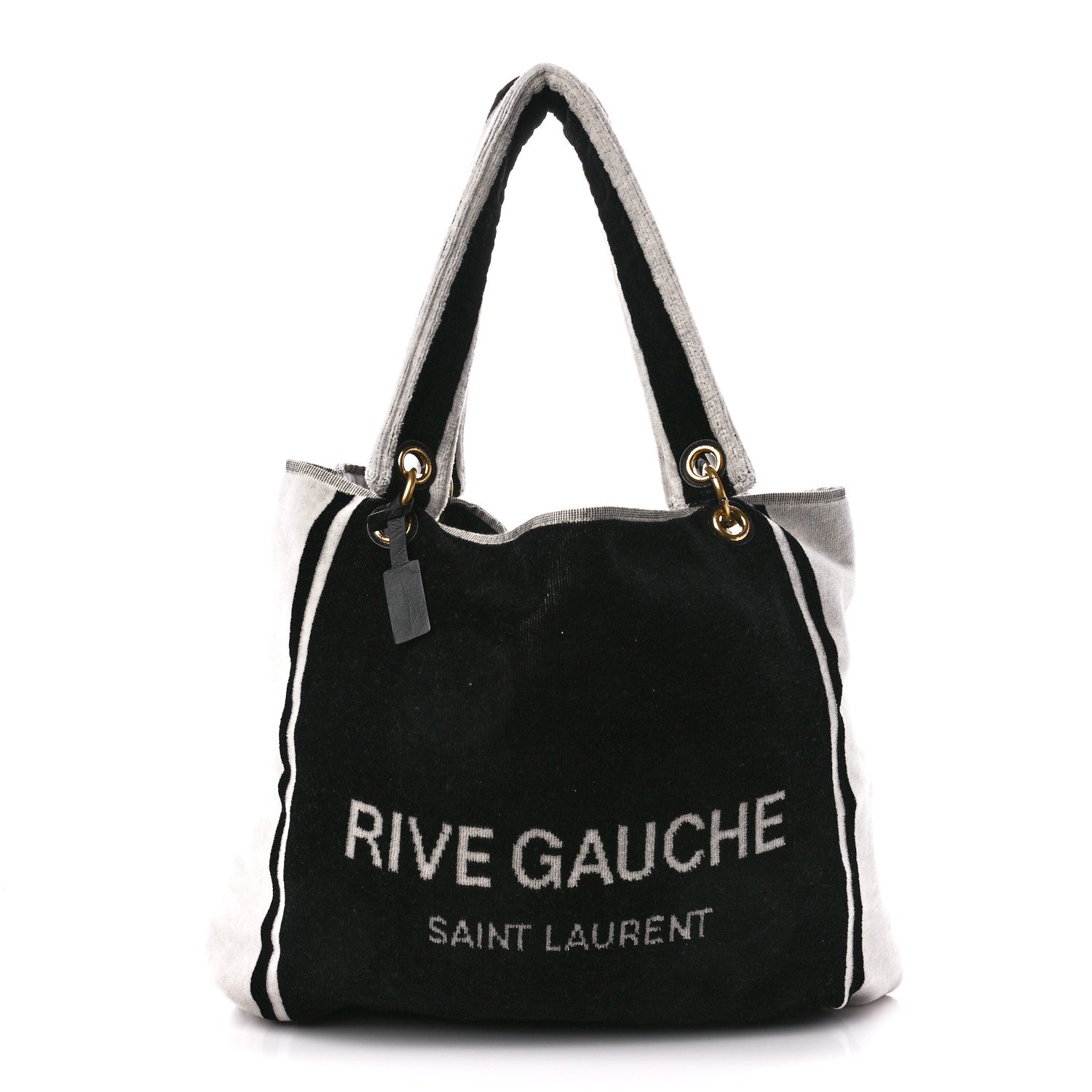 Saint Laurent Terrycloth Rive Gauche Beach Bag 1 of 12