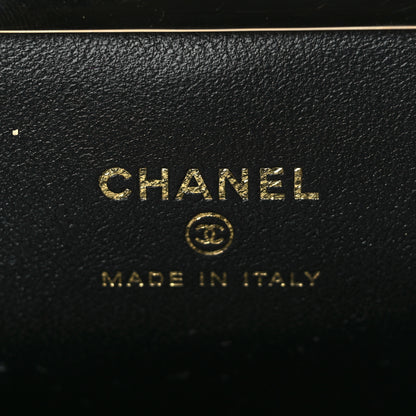 Chanel Lambskin Quilted Frame Clutch With Chain Black 6 of 10